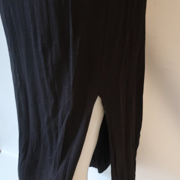 Women ASTR The Label Octavia Black Deep Plunge Cut-Out Long Gauzy Maxi Dress S​ - Picture 13 of 16